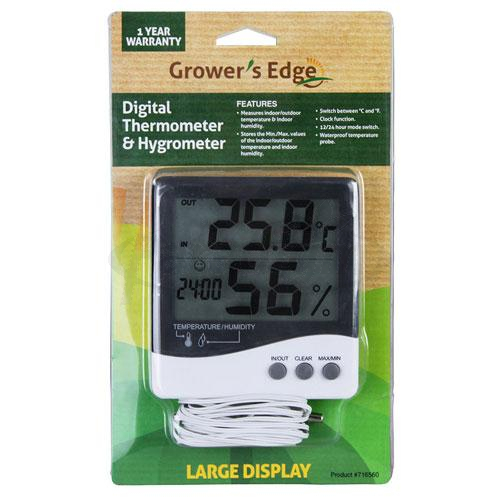 15 in. Indoor/Outdoor Waterproof,with Thermometer and Hygrometer